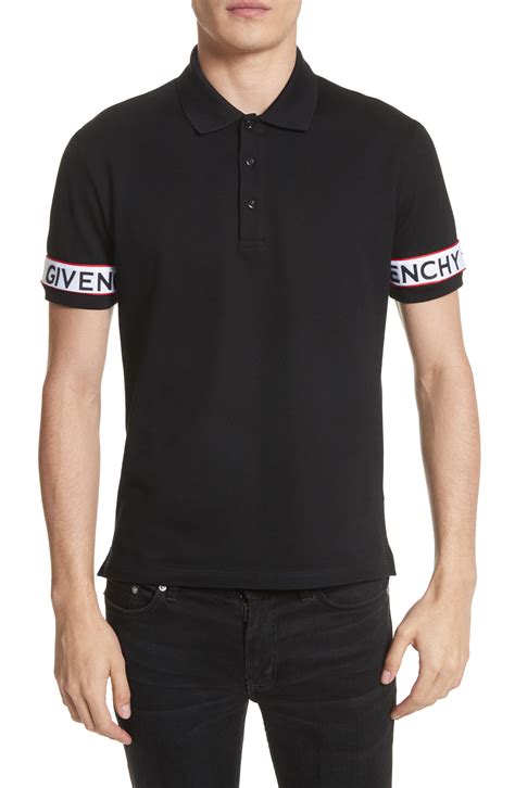 givenchy mens black polo|givenchy polo shirts for men.